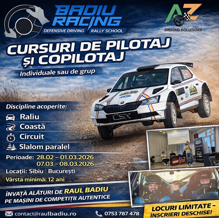 Exclusiv / Pilotul sibian Raul Badiu: cum să controlezi o mașină de competiție și să gestionezi emoțiile în curse