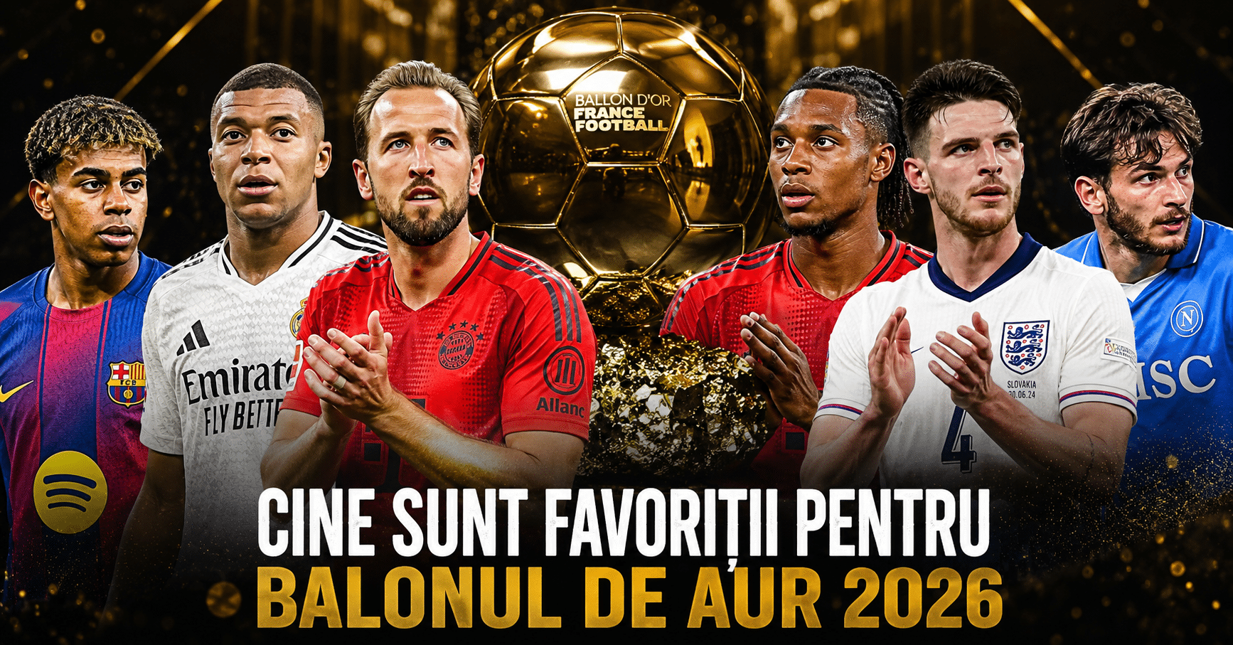 Cine sunt marii favoriți la Balonul de Aur 2026. Harry Kane, Mbappé și Lamine Yamal conduc cursa pentru cel mai prestigios trofeu din fotbal