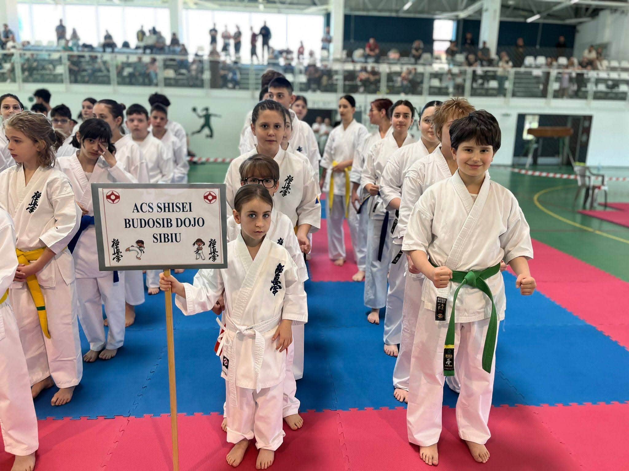 Copii în uniforme de karate sibiu