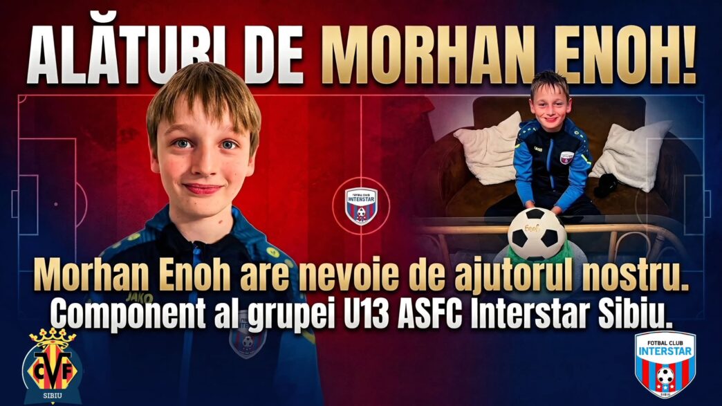 Morhan Enoh, junior la Interstar Sibiu, are nevoie de sprijin în lupta cu leucemia