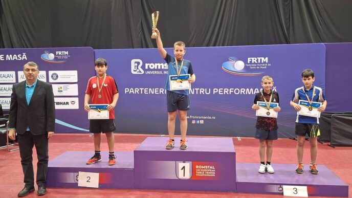 Dominic Costea (CSM Mediaș) a câștigat Top 16 Juniori U11 la tenis de masă